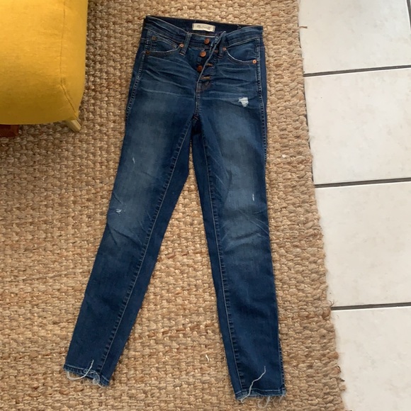 Madewell 10 inch Skinny High Rise with Buttons - Picture 3 of 3